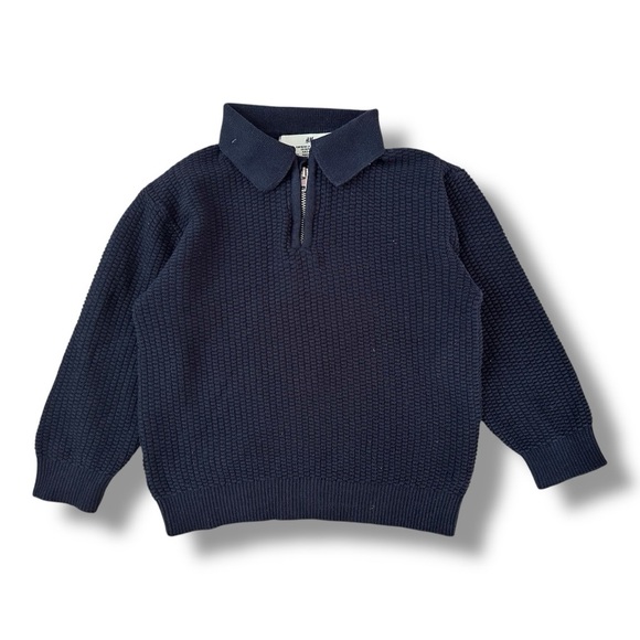H&M | Navy Half-Zip Polo Sweater (4T) - Picture 2 of 7
